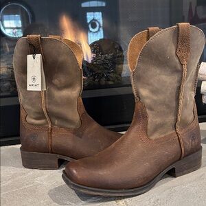 Ariat Rambler Brown Bomber Distressed full-grain leather,ATS,Duratread sole